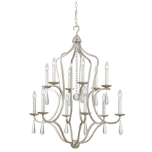 Crystorama 5978-SL - Manning 12 Light Silver Leaf Chandelier