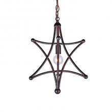 Crystorama 9235-EB - Astro 1 Light Bronze Mini Chandelier