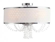 Crystorama 9803-CH - Crystorama Allure 5 Light Chrome Drum Shade Flush Mount