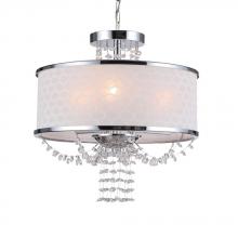 Crystorama 9804-CH - Crystorama Allure 3 Light Chrome Drum Shade Chandelier