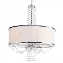 Crystorama 9805-CH - Crystorama Allure 5 Light Chrome Drum Shade Chandelier II