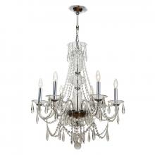 Crystorama 9916-CH-CL-MWP - Crystorama Barrymore 6 Light Chrome Chandelier