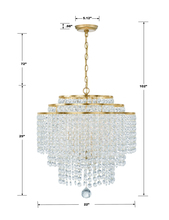 Crystorama GAB-B7305-GA - Gabrielle 6 Light Antique Gold Chandelier