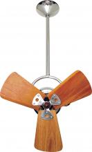 Matthews Fan Company BD-CR-WD-DAMP - Bianca Direcional ceiling fan in Polished Chrome finish with solid sustainable mahogany wood blade