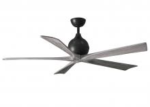 Matthews Fan Company IR5-BK-BW-60 - Irene-5 five-blade paddle fan in Matte Black finish with 60" solid barn wood tone blades.