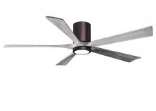 Matthews Fan Company IR5HLK-BB-BW-60 - IR5HLK five-blade flush mount paddle fan in Brushed Bronze finish with 60” solid barn wood tone