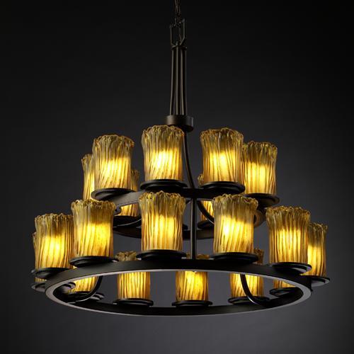 Dakota 21-Light 2-Tier Ring LED Chandelier