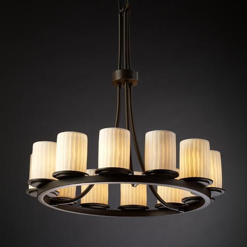 Dakota 12-Light Ring LED Chandelier (Tall)