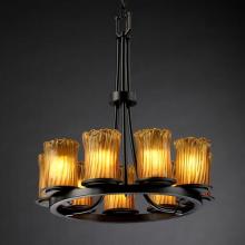 Justice Design Group GLA-8766-16-AMBR-DBRZ - Dakota 9-Light Ring Chandelier