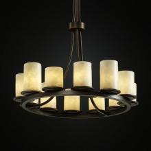 Justice Design Group CLD-8763-10-DBRZ - Dakota 12-Light Ring Chandelier (Tall)