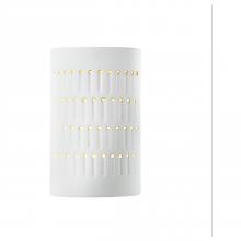 Justice Design Group CER-2285-WHT-LED1-1000 - Small LED Cactus Cylinder - Open Top & Bottom