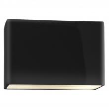 Justice Design Group CER-5658-BKMT-LED2-2000 - Really Big ADA Wide Rectangle LED Wall Sconce - Closed Top