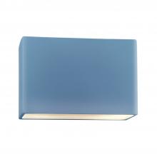 Justice Design Group CER-5658-SKBL-LED2-2000 - Really Big ADA Wide Rectangle LED Wall Sconce - Closed Top