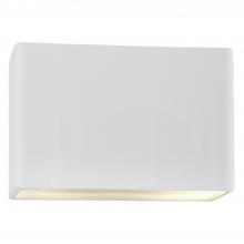 Justice Design Group CER-5658-WHT-LED2-2000 - Really Big ADA Wide Rectangle LED Wall Sconce - Closed Top