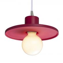 Justice Design Group CER-6325-CRSE-NCKL-WTCD - Saucer Pendant