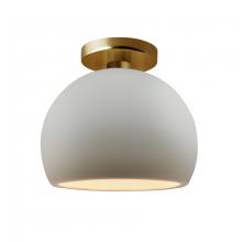 Justice Design Group CER-6350-BIS-BRSS - Small Globe Semi-Flush