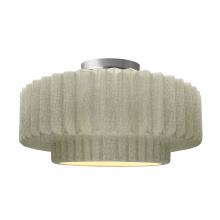 Justice Design Group CER-6375-CKC-NCKL-LED1-700 - Large Tier Pleated LED Semi-Flush