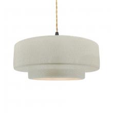 Justice Design Group CER-6545-CRK-MBLK-BEIG-TWST - Large Tier 1-Light Pendant