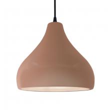 Justice Design Group CER-6565-ADOB-MBLK-BKCD - Large Droplet 1-Light Pendant