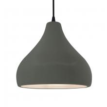 Justice Design Group CER-6565-PWGN-MBLK-BKCD - Large Droplet 1-Light Pendant