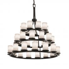 Justice Design Group CLD-8712-10-MBLK-LED36-25200 - Dakota 36-Light 3-Tier Ring LED Chandelier