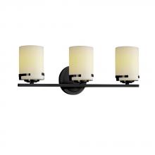 Justice Design Group CNDL-8453-10-CREM-MBLK - Atlas 3-Light Bath Bar