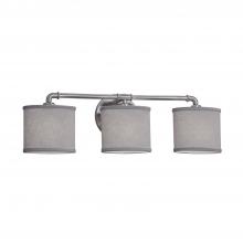 Justice Design Group FAB-8463-30-GRAY-NCKL - Bronx 3-Light Bath Bar