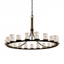 Justice Design Group FAL-8716-10-DBRZ - Dakota 21-Light 1-Tier Ring Chandelier