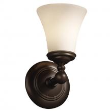 Justice Design Group FSN-8521-20-OPAL-DBRZ - Tradition 1-Light Wall Sconce