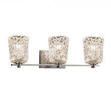 Justice Design Group GLA-8443-16-CLRT-NCKL - Era 3-Light Bath Bar