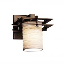 Justice Design Group POR-8171-10-WAVE-DBRZ-LED1-700 - Metropolis 1-Light LED Wall Sconce (2 Flat Bars)