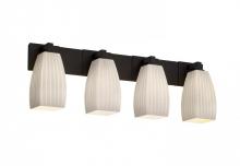 Justice Design Group FSN-8924-15-OPAL-DBRZ - Modular 4-Light Bath Bar