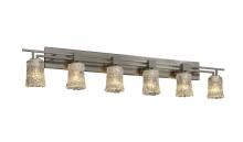 Justice Design Group GLA-8706-26-WHTW-NCKL - Aero 6-Light Bath Bar