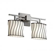 Justice Design Group WGL-8702-10-GRCB-NCKL - Aero 2-Light Bath Bar