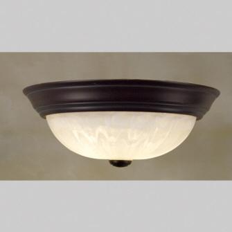 One Light Bronze Bowl Flush Mount