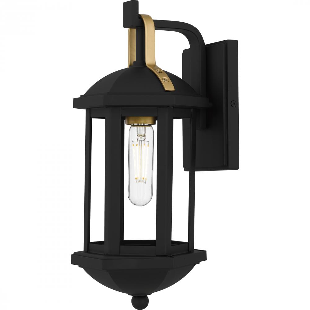 Crestfield 1-Light Matte Black Outdoor Wall Lantern