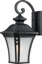 Quoizel NF8412K - One Light Mystic Black White Faux Alabaster Glass Wall Lantern