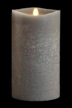 Lighting Specialists| Lighting in Salt L Item 384328 - 4x7" Matrix Pillar Candle, Platinum, Chalk Finish, Unscented, Timer, Remote Ready
