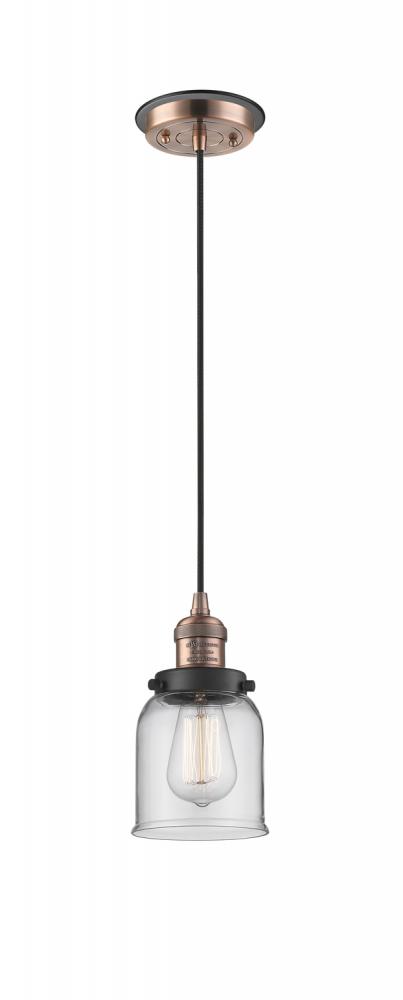 Bell - 1 Light - 5 inch - Antique Copper - Cord hung - Mini Pendant