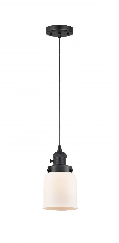 Bell - 1 Light - 5 inch - Matte Black - Cord hung - Mini Pendant