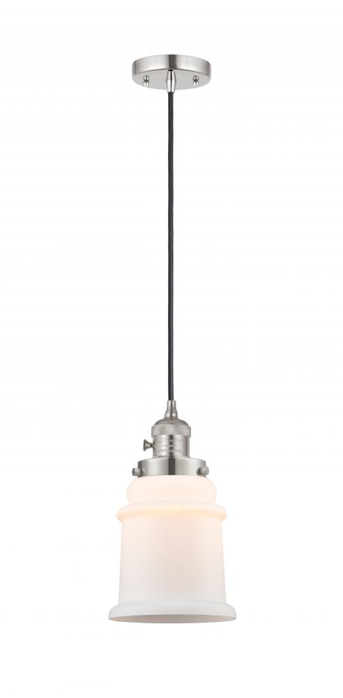 Canton - 1 Light - 6 inch - Polished Nickel - Cord hung - Mini Pendant