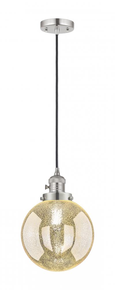 Beacon - 1 Light - 8 inch - Polished Nickel - Cord hung - Mini Pendant