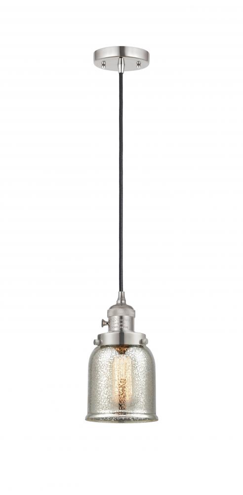 Bell - 1 Light - 5 inch - Polished Nickel - Cord hung - Mini Pendant