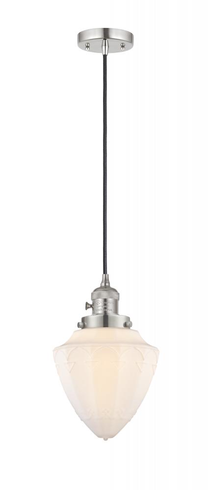 Bullet - 1 Light - 7 inch - Polished Nickel - Cord hung - Mini Pendant