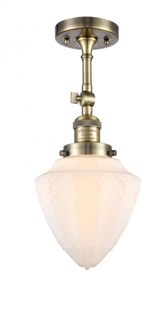 Bullet - 1 Light - 6 inch - Antique Brass - Semi-Flush Mount