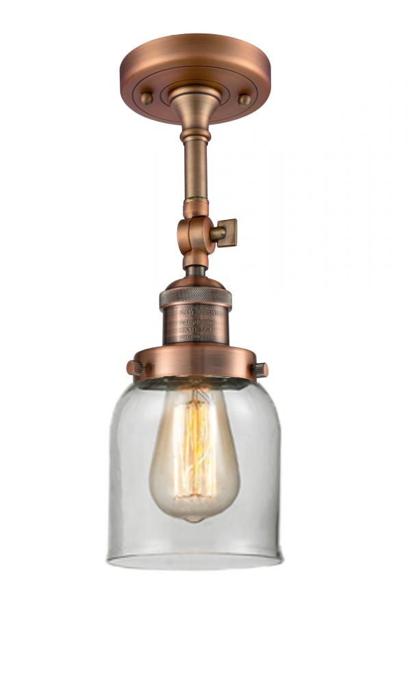 Bell - 1 Light - 5 inch - Antique Copper - Adjustable Semi-Flush Mount