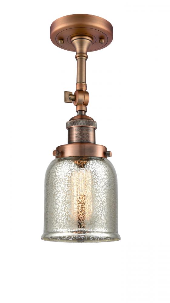Bell - 1 Light - 5 inch - Antique Copper - Adjustable Semi-Flush Mount