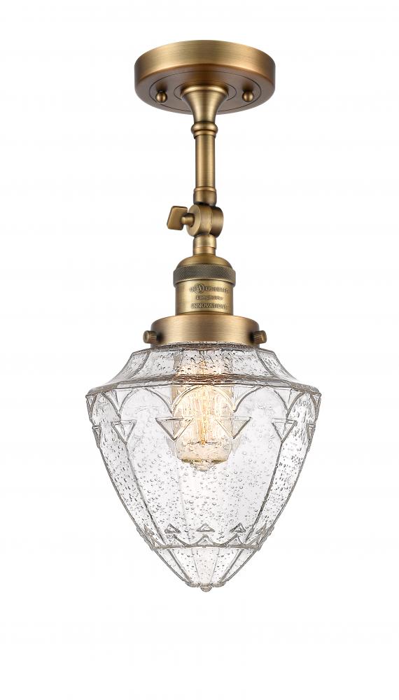 Bullet - 1 Light - 6 inch - Brushed Brass - Semi-Flush Mount