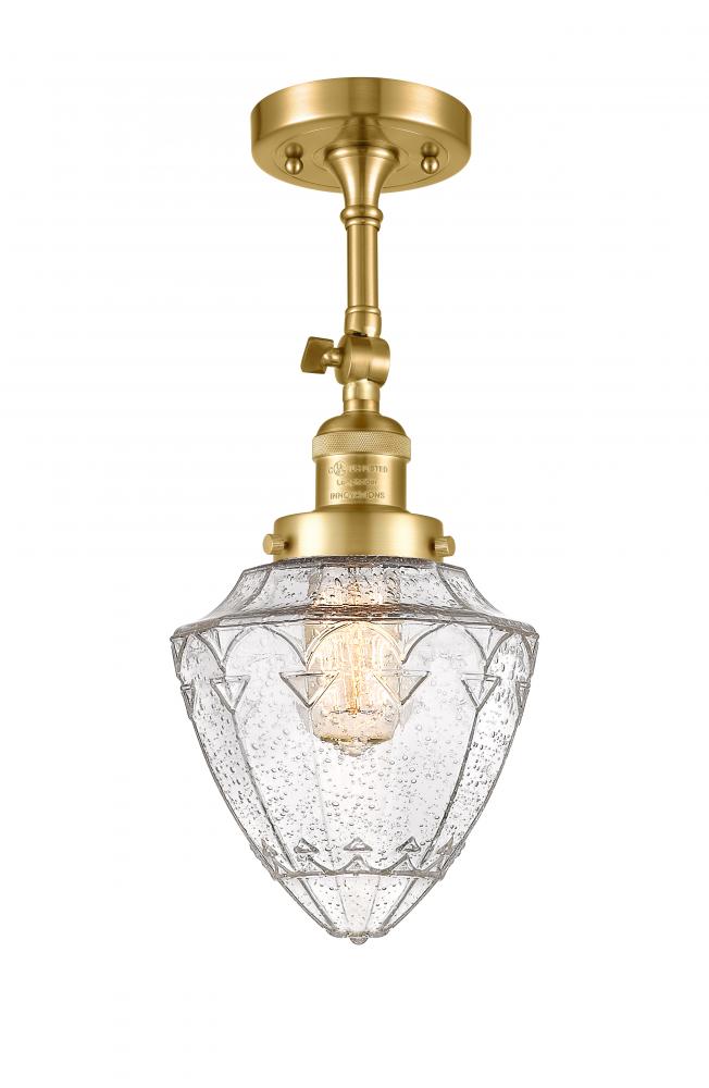 Bullet - 1 Light - 6 inch - Satin Gold - Semi-Flush Mount