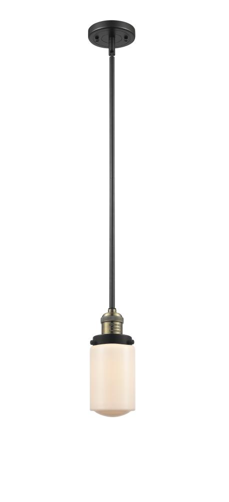 Dover - 1 Light - 5 inch - Black Antique Brass - Stem Hung - Mini Pendant